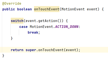 onTouchEvent