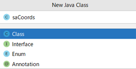 New Java Class