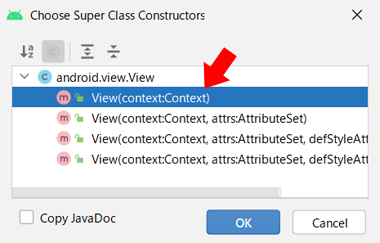 Choose Super Class Constructors