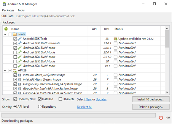 Android SDK Manager 