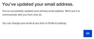 You've updated your email address