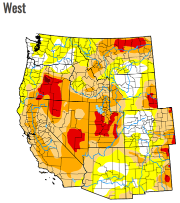 usa map (west)