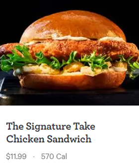 The Signature Take Chicken Sandwich