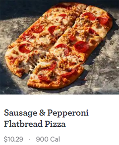 Sausage & Pepperoni Flatbread Pizza