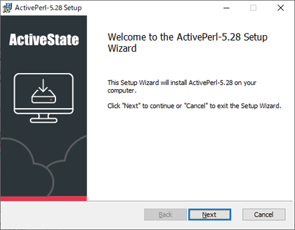 Welcome to the ActivePerl-5.28 Setup Wizard